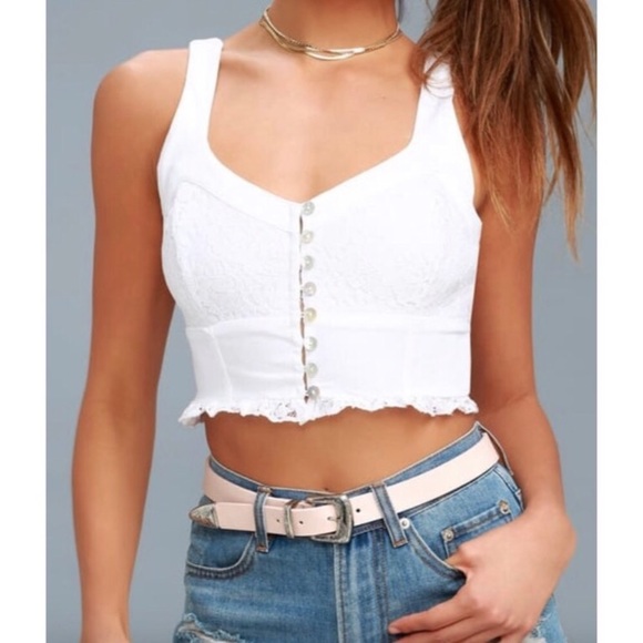 Free People Tops - Free People Lace Crop Top!